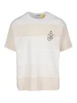 Moncler Jw Anderson Logo Patch T-shirt In Cream