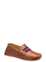 Elephantito Boy's Club Leather Loafers, Toddler/kids In Natural Tan