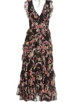 Zimmermann Wavelength Ruffled Floral-print Silk-georgette Midi Dress In Multi