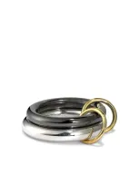 Spinelli Kilcollin 18k Yellow Gold Linked Rings In Silver