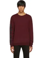 Moschino Symbols Logo Cotton And Cashmere Pullover In Bordeaux