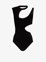 A.w.a.k.e. Cutout Stretch-jersey Bodysuit In Black