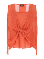 Giorgio Armani Asymmetric Hem Sleeveless Blouse In U5al