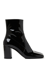 Saint Laurent Chunky Heeled 80mm Leather Boots In Black