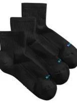 Hue Women's Air Cushion Mini Crew 3 Pack Socks In Black