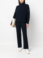 Woolrich Oversize Roll Neck Jumper In Melton Blue