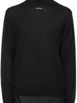 Prada Superfine Turtleneck Sweater In Black