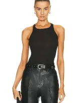 Rick Owens Basic Rib Tank In Black