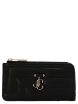 Jimmy Choo Lise Quilted Zipped Wallet In Black