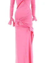 Balenciaga Knotted Cutout Gown In Pink