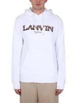 Lanvin Sweatshirt With Logo Embroidery In White