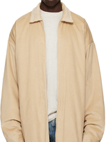 Essentials Beige Shirttail Jacket In Brown