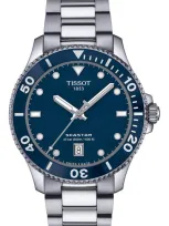 Tissot Seastar 1000 Watch, 40mm In Blue/silver