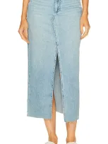 Rag & Bone Blue Clara Denim Maxi Skirt In Erin