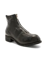 Guidi Soft Horse Full Grain Front Zip Boots In Black