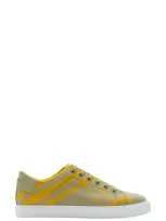 Burberry New Albridge Check Low Top Sneaker In Yellow Green